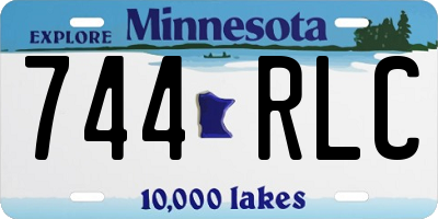 MN license plate 744RLC