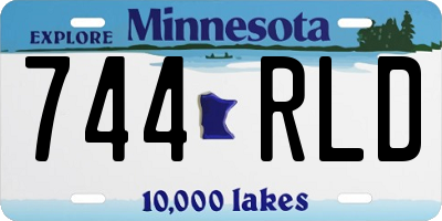 MN license plate 744RLD