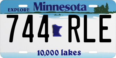 MN license plate 744RLE