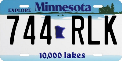 MN license plate 744RLK
