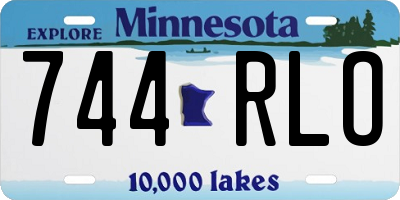 MN license plate 744RLO