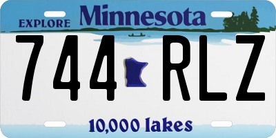 MN license plate 744RLZ