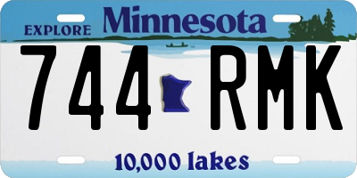 MN license plate 744RMK
