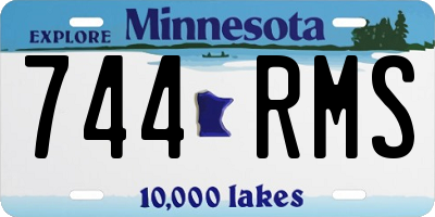 MN license plate 744RMS