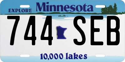 MN license plate 744SEB