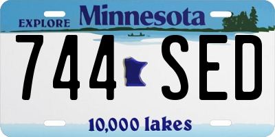 MN license plate 744SED