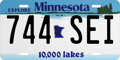 MN license plate 744SEI
