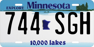 MN license plate 744SGH
