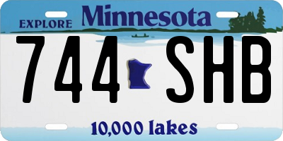 MN license plate 744SHB
