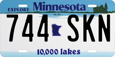 MN license plate 744SKN