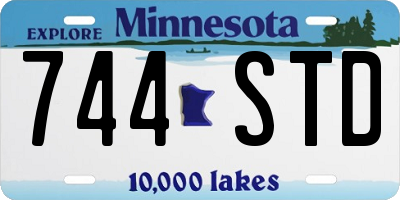 MN license plate 744STD