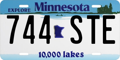 MN license plate 744STE