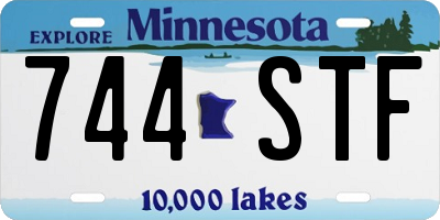 MN license plate 744STF