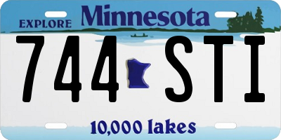 MN license plate 744STI