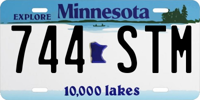 MN license plate 744STM