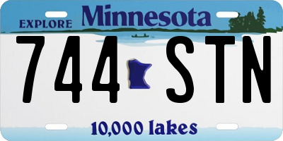 MN license plate 744STN
