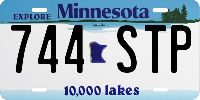 MN license plate 744STP