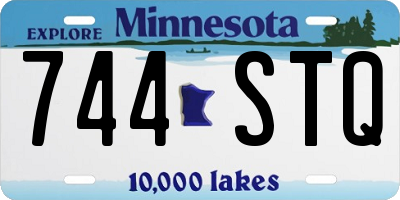 MN license plate 744STQ