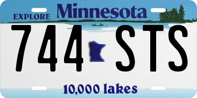 MN license plate 744STS