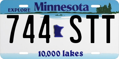 MN license plate 744STT