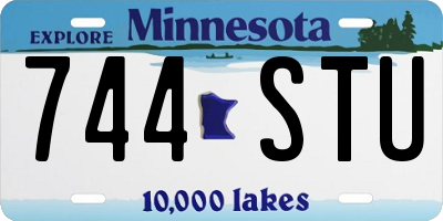 MN license plate 744STU