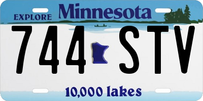 MN license plate 744STV