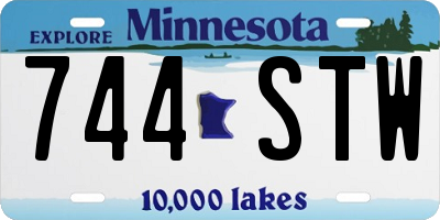 MN license plate 744STW