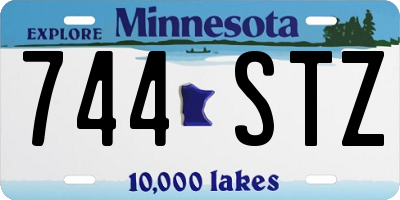 MN license plate 744STZ