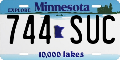 MN license plate 744SUC