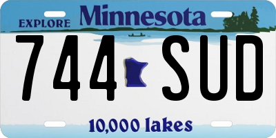 MN license plate 744SUD