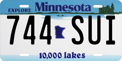 MN license plate 744SUI