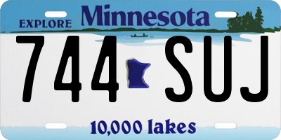 MN license plate 744SUJ