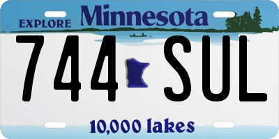 MN license plate 744SUL