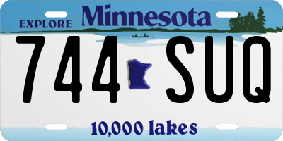 MN license plate 744SUQ