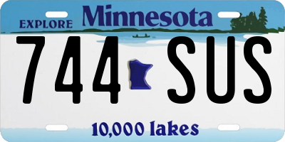 MN license plate 744SUS