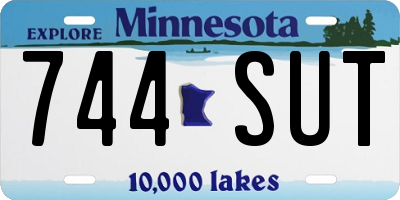 MN license plate 744SUT