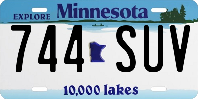 MN license plate 744SUV