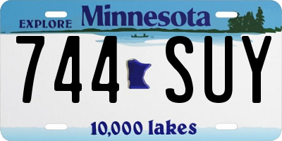 MN license plate 744SUY