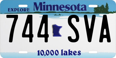 MN license plate 744SVA