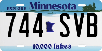 MN license plate 744SVB