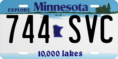 MN license plate 744SVC