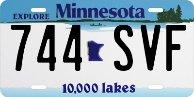 MN license plate 744SVF