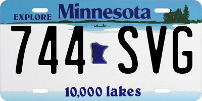 MN license plate 744SVG