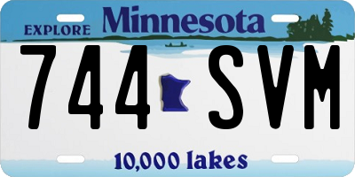 MN license plate 744SVM