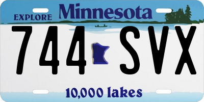 MN license plate 744SVX