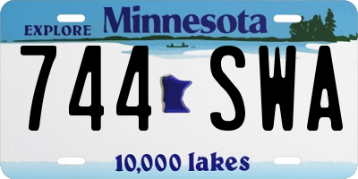 MN license plate 744SWA