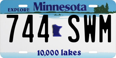 MN license plate 744SWM