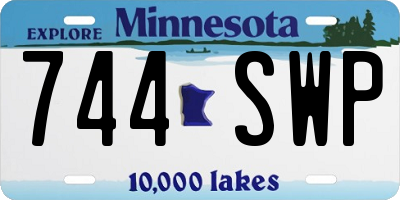 MN license plate 744SWP