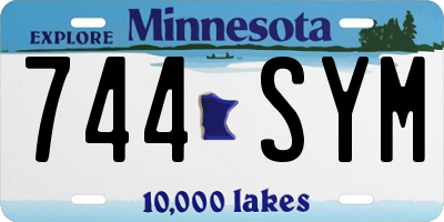 MN license plate 744SYM
