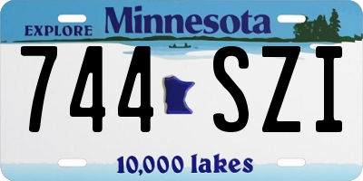 MN license plate 744SZI